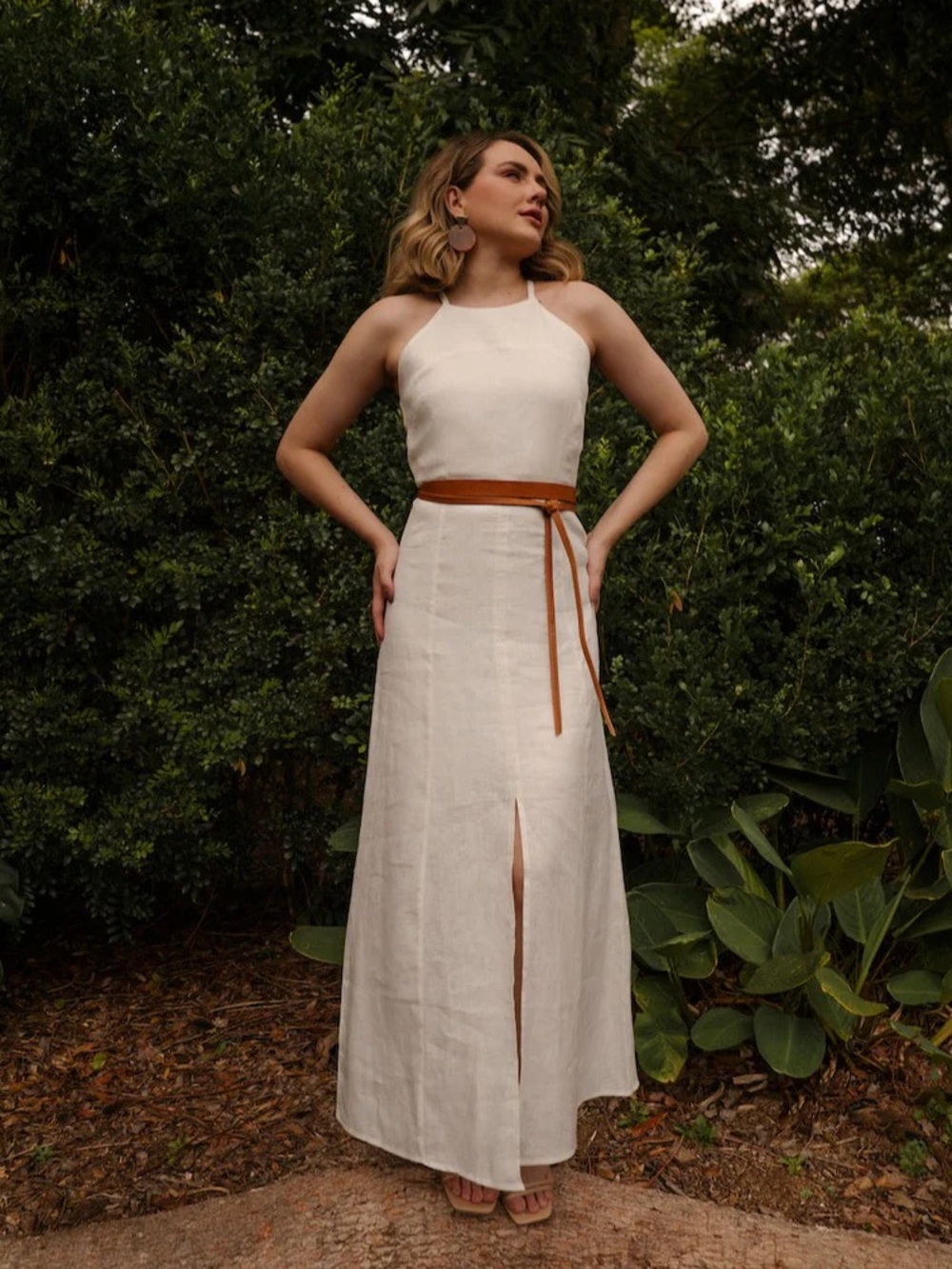 ADA | Skinny Wrap Leather Belt in Cognac - Picture 4 of 7